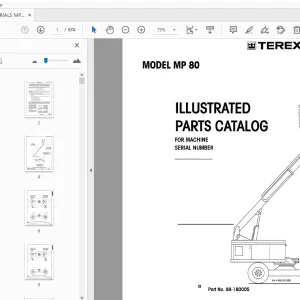 TEREX AERIALS MP 80 ILLUSTRATED PARTS MANUAL 89-180005 - PDF DOWNLOAD