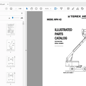 TEREX AERIALS MPN 42 ILLUSTRATED PARTS MANUAL 89-142005 - PDF