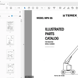 TEREX AERIALS MPN 55 ILLUSTRATED PARTS MANUAL 89-151005 - PDF