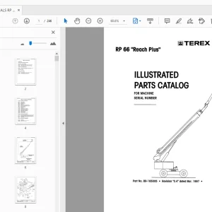 TEREX AERIALS RP 66 REACH PLUS ILLUSTRATED PARTS MANUAL - PDF