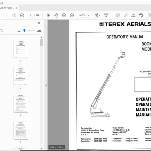 TEREX AERIALS TB120 BOOM LIFT OPERATOR'S MANUAL 17155 - PDF