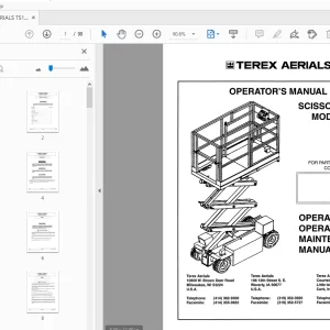 TEREX AERIALS TS14 SCISSOR LIFT OPERATOR'S MANUAL 17245 - PDF DOWNLOAD