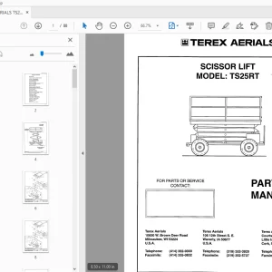 TEREX AERIALS TS25RT SCISSOR LIFT PARTS MANUAL 17269 - PDF DOWNLOAD