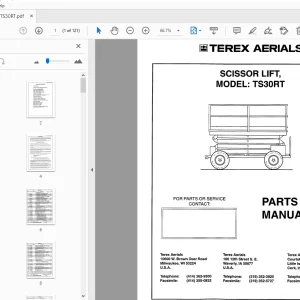 TEREX AERIALS TS30RT SCISSOR LIFT PARTS MANUAL 17270 - PDF