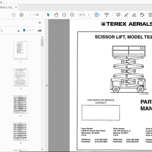TEREX AERIALS TS37RT SCISSOR LIFT PARTS MANUAL 17271 - PDF DOWNLOAD