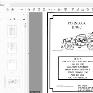 TEREX HANDERS TH844C PARTS MANUAL 234908 - PDF DOWNLOAD