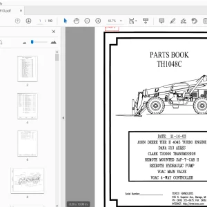 TEREX HANDLERS TH1048C PARTS MANUAL 234910 - PDF DOWNLOAD