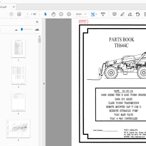 TEREX HANDLERS TH644C PARTS MANUAL 235753 - PDF