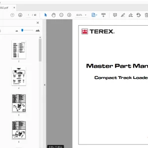 TEREX PT-50 Compact Track Loader Master Part Manual 0200-682 - PDF