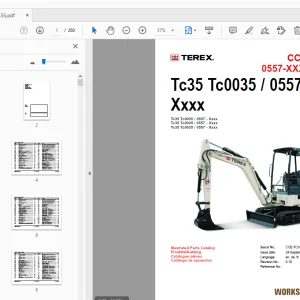 TEREX Tc35 Tc0035/0557 PARTS MANUAL - PDF DOWNLOAD
