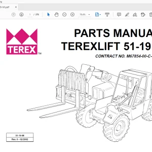 TEREXLIFT 51-19M PARTS MANUAL - PDF DOWNLOAD