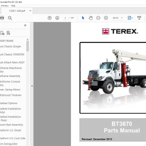 Terex BT3870 Parts Manual - PDF DOWNLOAD