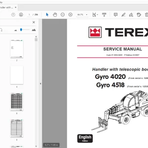 Terex Handler with telescopic boom Gyro 4020 Gyro 4518 Service Manual - PDF