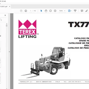 Terex Lifting TX77-45R Parts Manual - PDF DOWNLOAD