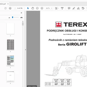 Terex Podnosnik z ramieniem teleskopowym seria GIROLIFT PODRECZNIK OBSLUGI I KONSERWACJI - PDF