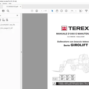 Terex Serie GIROLIFT 3514 Girolift 3518 Girolift 5022 MANUALE D'USO E MANUTENZIONE