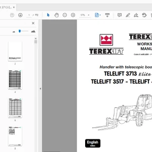 Terex Telelift 3713 Elite Telelift 3517 Telelift 4010 Service Manual 57.4400.5200 - PDF