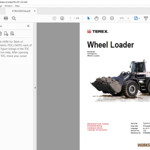 Terex Wheel Loader TL310 Parts Manual -  PDF DOWNLOAD