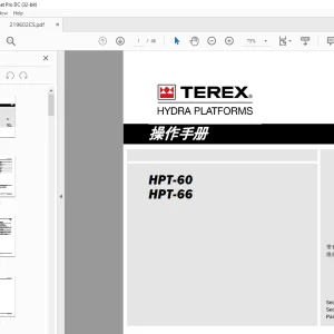 Terex hydra Platforms HPT-60 HPT-66 操作手册 219602- PDF DOWNLOAD