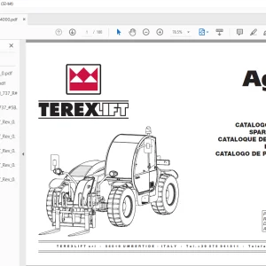Terexlift Agrilift 737 SPARE PARTS CATALOGUE MANUAL - PDF DOWNLOAD