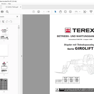 Terexlift Serie GIROLIFT 3514 Girolift 3518 BETRIEBS- UND WARTUNGSANLEITUNG