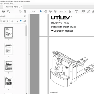 UTILEV A5K0 (UT20KWE) Pedestrian Pallet Truck Operation Manual PDF