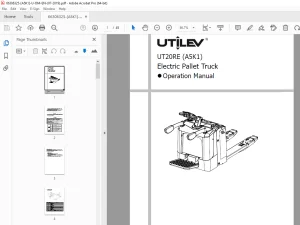 UTILEV UT20RE (A5K1) Electric Pallet Truck Operation Manual PDF