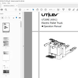 UTILEV UT20RE (A5K1) Electric Pallet Truck Operation Manual PDF
