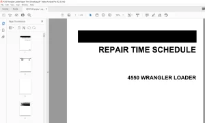 Willmar NA Material Handling 4550 WRANGLER LOADER REPAIR TIME SCHEDULE Manual