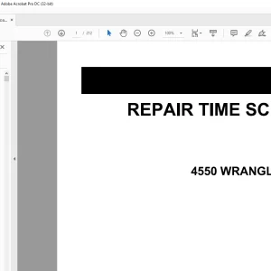 Willmar NA Material Handling 4550 WRANGLER LOADER REPAIR TIME SCHEDULE Manual