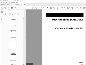 Willmar NA Material Handling 4560 WILLMAR WRANGLER LOADER REPAIR TIME SCHEDULE MANUAL 