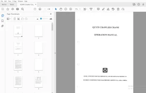 XCMG Crawler Crane QUY55 Operation Manual - PDF DOWNLOAD