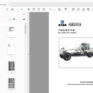 XCMG GR215A 平地机零件手册  PDF 下载