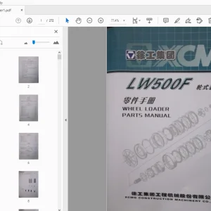 XCMG LW500F 轮式装载机 零件手册 - PDF 下载