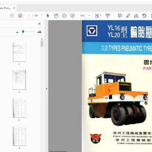 XCMG YL16 YL20 輪胎壓路機 零件目錄 - PDF 下载