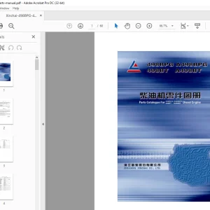 Xinchai Forklift 498BPG A498BPG 498BT A498BT Diesel Engine Parts Manual