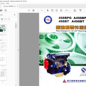Xinchai Forklift 498BPG A498BPG 498BT A49BT Diesel Engine Parts Manual