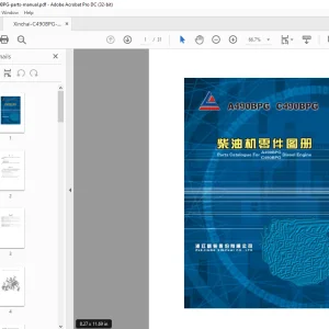 Xinchai Forklift C490BPG-A490BPG Diesel Engine Parts Manual