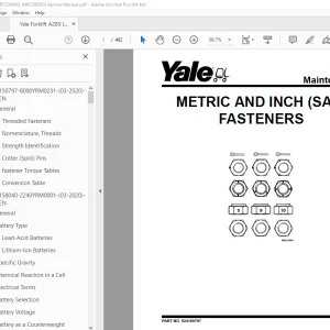 Yale Forklift A283 (MPC060VG, MPC080VG) Service Manual - PDF DOWNLOAD