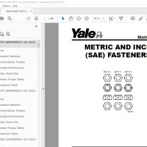 Yale Forklift A372 (MPC060VG, MPC080VG) Service Manual - PDF DOWNLOAD