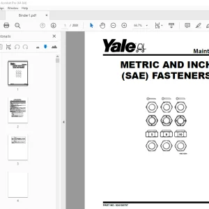 Yale Forklift A410 (ERP170-190VNL) Service Manual - PDF DOWNLOAD