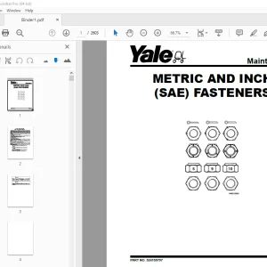 Yale Forklift A410 (ERP80VNL6, ERP80VNL9, ERP90VNL) Service Manual PDF
