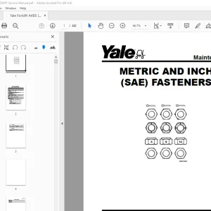 Yale Forklift A485 (MP20AP) Service Manual - PDF DOWNLOAD