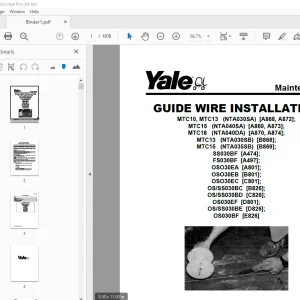 Yale Forklift A497 (FS030BF) Service Manual - PDF DOWNLOAD