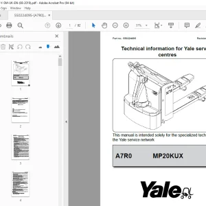 Yale Forklift A7R0 (MP20KUX) Service Manual - PDF DOWNLOAD