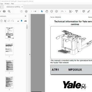 Yale Forklift A7R1 (MP20XUX) Service Manual - PDF DOWNLOAD