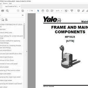 Yale Forklift A7T8 (MP16UX) Service Manual - PDF DOWNLOAD