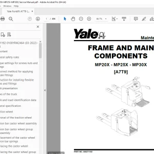 Yale Forklift A7T9 (MP20X-MP25X-MP30X) Service Manual - PDF DOWNLOAD