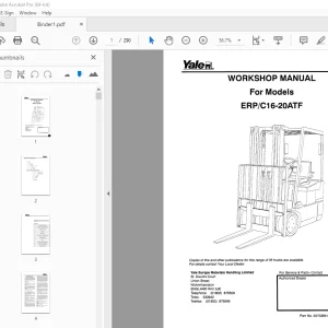 Yale Forklift A807 (ERP/C16-20ATF) Workshop Manual - PDF DOWNLOAD