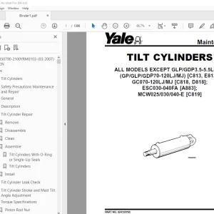 Yale Forklift A814 (ERC030AG_BG) Service Manual - PDF DOWNLOAD